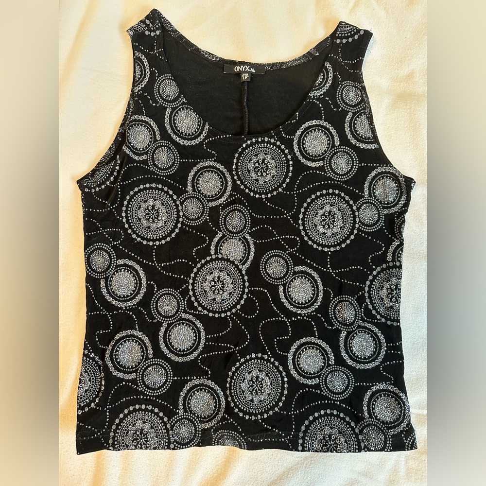 Onyx nite tank top, large petite